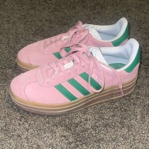 Adidas Gazelle Bold True Pink Green Cloud White size 5.5